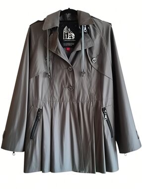 G.E.T Women's Coat Equipment General Technique Jacket Gray Detachable Hood XS